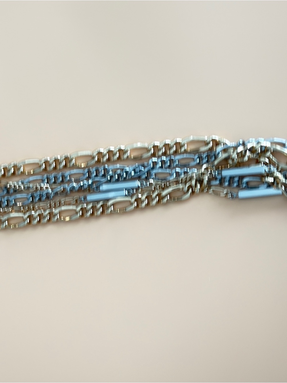 DKNY Two-Tone Bar & Chain Layered Collar Necklace, 16" + 3" extender/ - Picture 7 of 9
